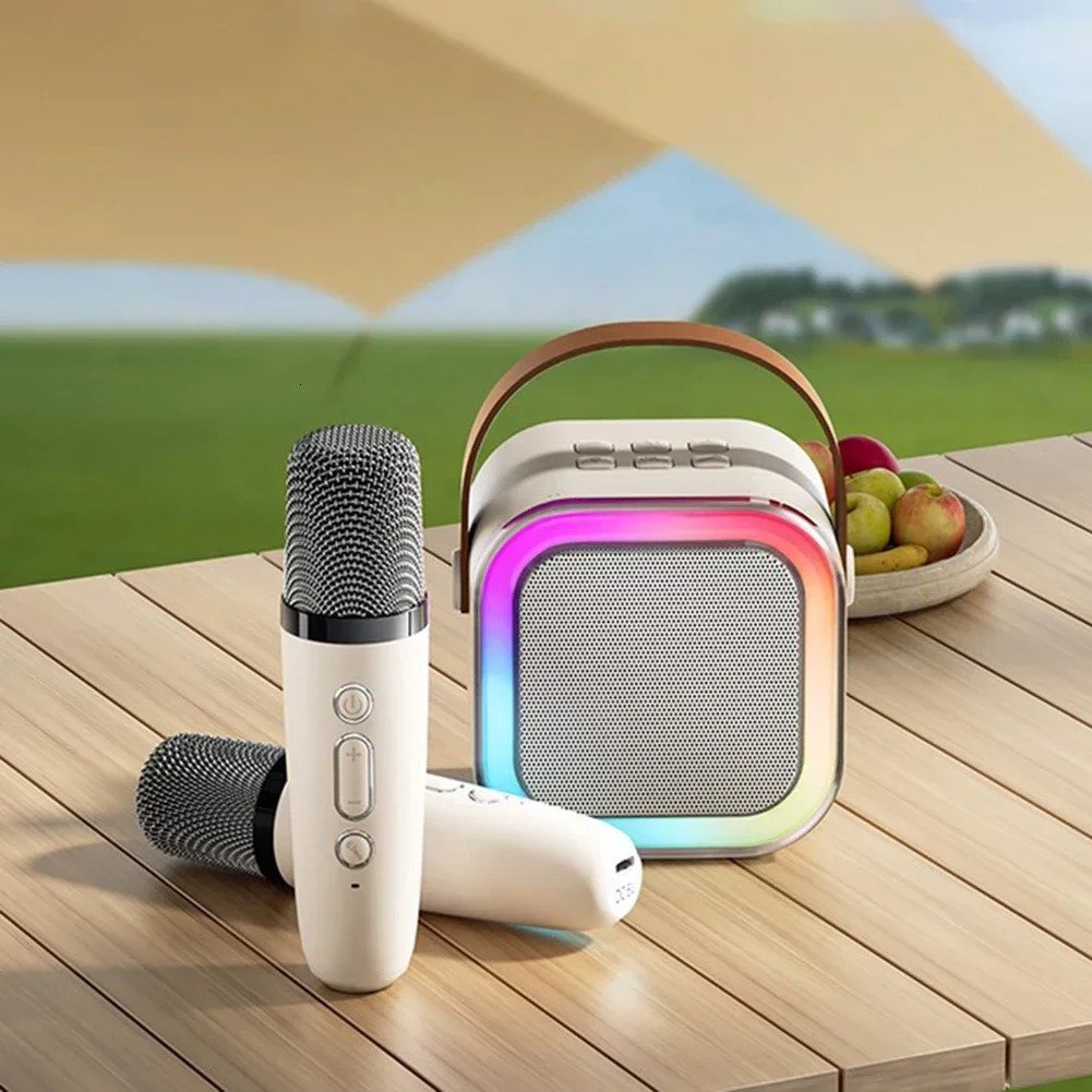 Mini Karaoke Machine for Kids with Wireless Microphones