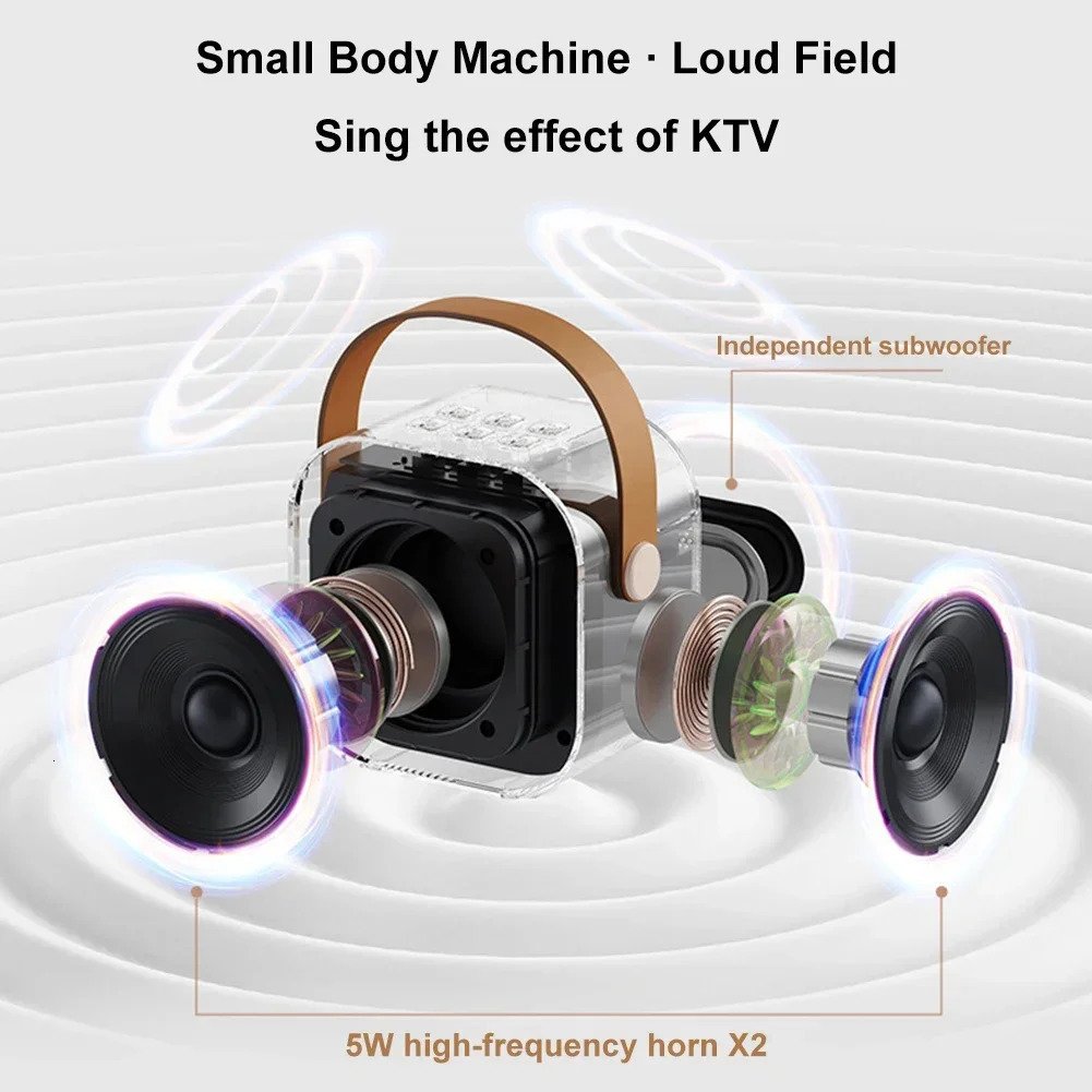 Mini Karaoke Machine for Kids with Wireless Microphones