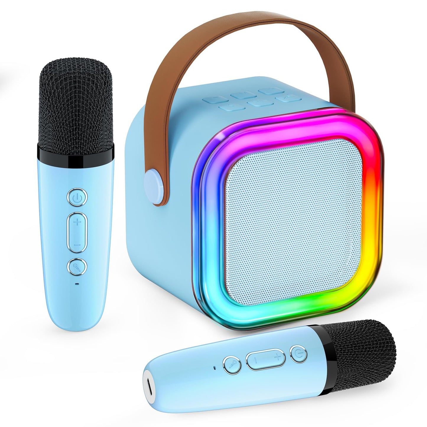 Mini Karaoke Machine for Kids with Wireless Microphones